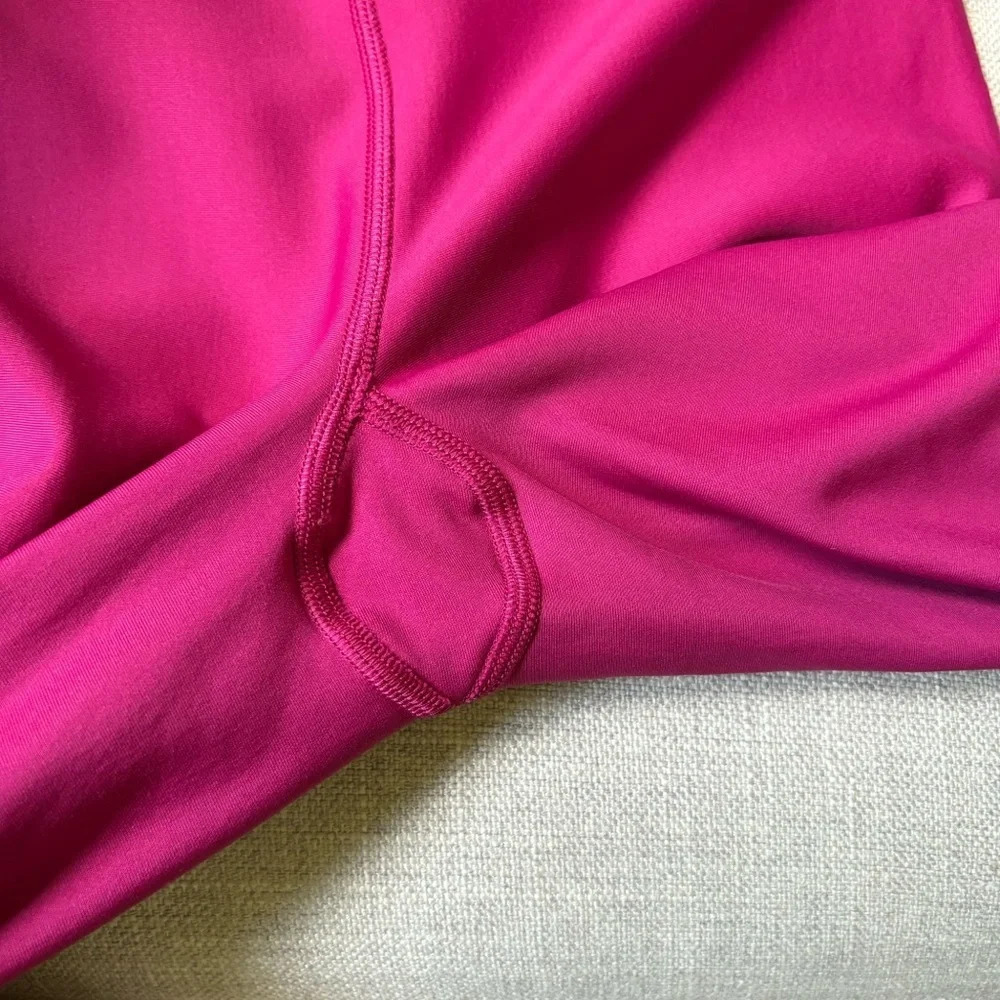 Lululemon Base Pace Fleece Leggings Tights High Rise 28" Wild Berry Hot Pink 4 - Picture 7 of 9